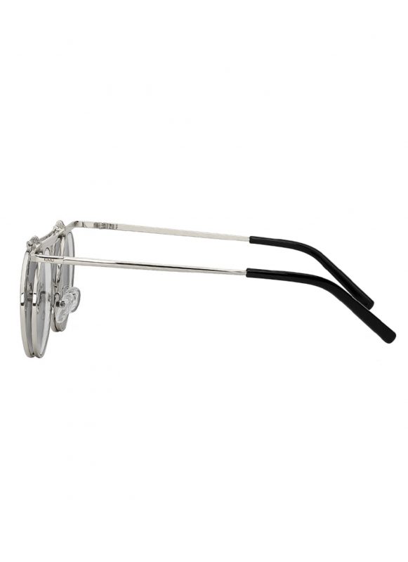 Designer flip up zonnebril zilver steampunk
