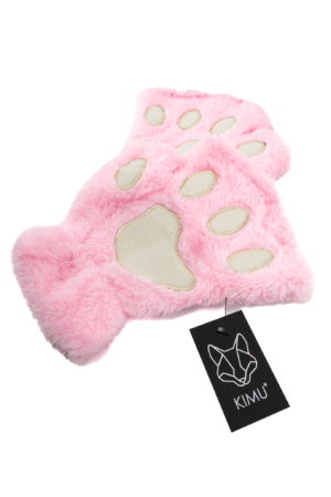 Dierenpoot handschoenen roze pootjes 1