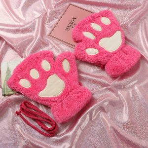 Dierenpoot handschoenen roze pootjes