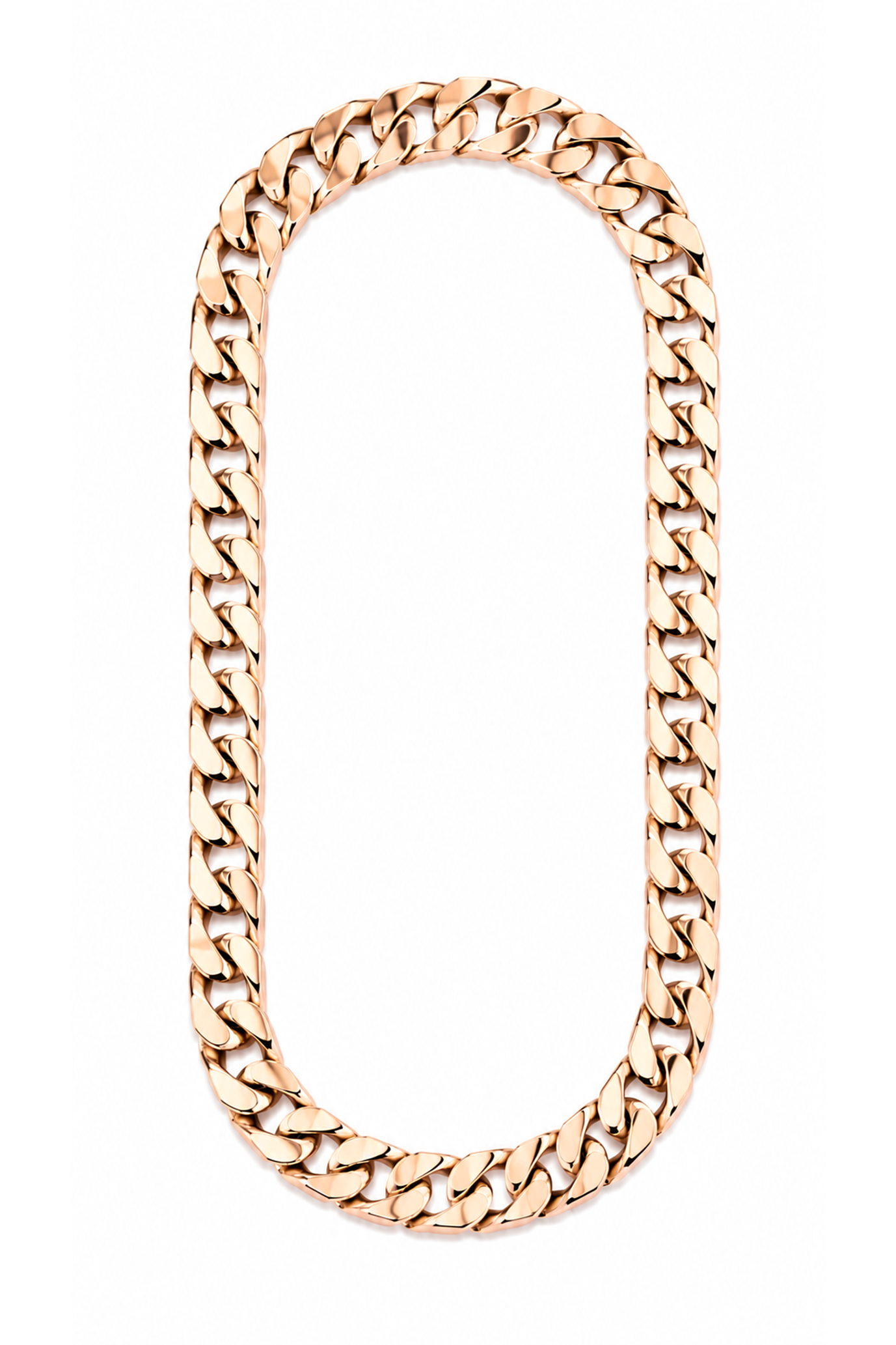 Dikke roségouden ketting pooier goud pimp kunststof