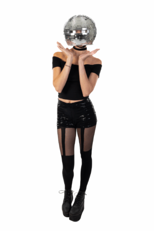 Discobal Hoofd 30 cm Disco Bal Head Spiegels Helm Kinderen