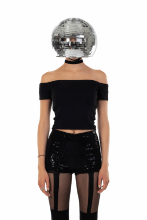 Discobal Hoofd 30 cm Disco Bal Head Spiegels Helm Kinderen