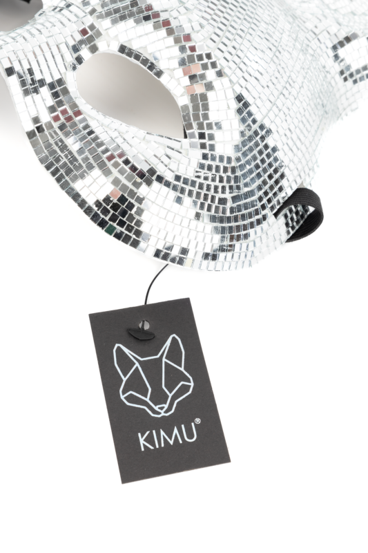 Discobal Masker Konijn Spiegeltjes Gemaskerd Bal Disco Glitter 2