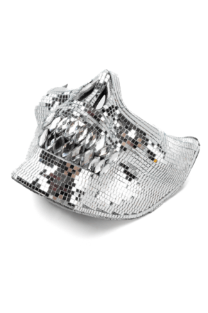 Discobal Masker Tanden Schedel Spiegeltjes Halloween Disco 1