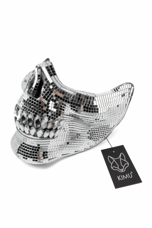 Discobal Masker Tanden Schedel Spiegeltjes Halloween Disco 3
