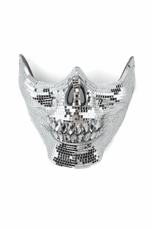 Discobal Masker Tanden Schedel Spiegeltjes Halloween Disco