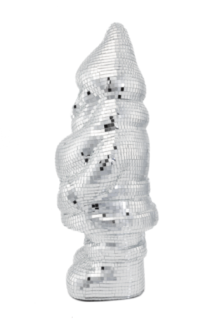 Discobal Tuinkabouter Spiegels Kerstman Standbeeld 1