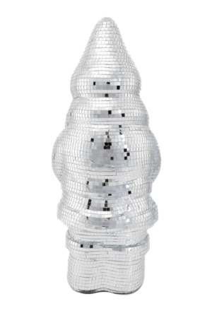 Discobal Tuinkabouter Spiegels Kerstman Standbeeld 2