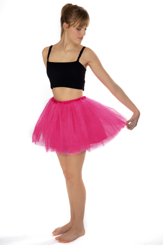 Donkerroze Tutu Tule Rokje Dunne Petticoat Tule Rok Kinderen Volwassenen 2
