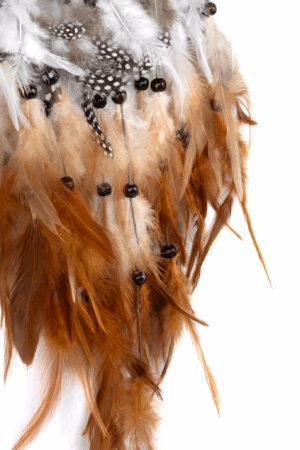 Dromenvanger Bruin Wit Veren Kralen Boho Zomer 2