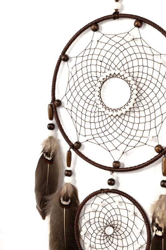 Dromenvanger Donkerbruin Veren Kralen Boho Zomer 1