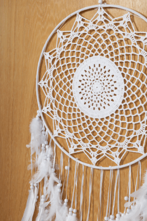 Dromenvanger Mandala Wit Veren Kralen Boho Zomer 1