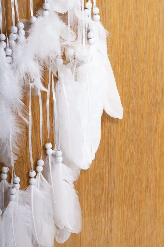 Dromenvanger Mandala Wit Veren Kralen Boho Zomer 2