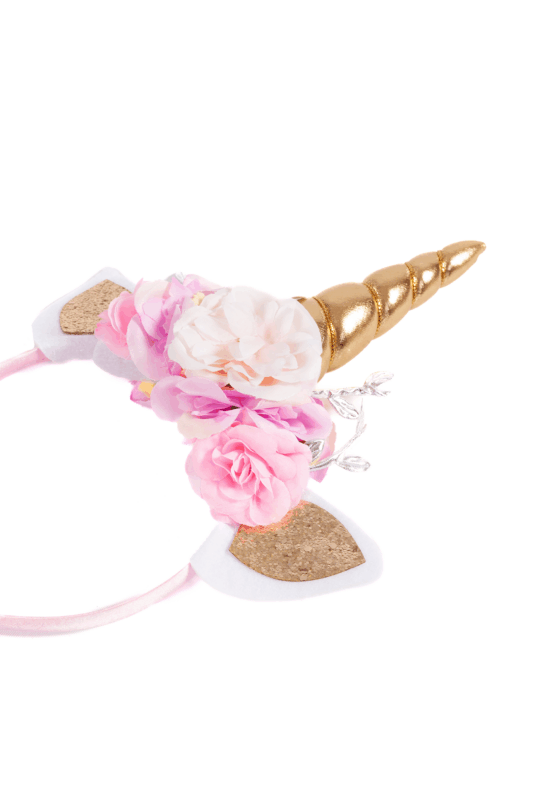 Eenhoorn Haarband Blaadjes Goud Diadeem Unicorn 1