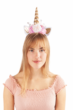 Eenhoorn Haarband Blaadjes Goud Diadeem Unicorn 2