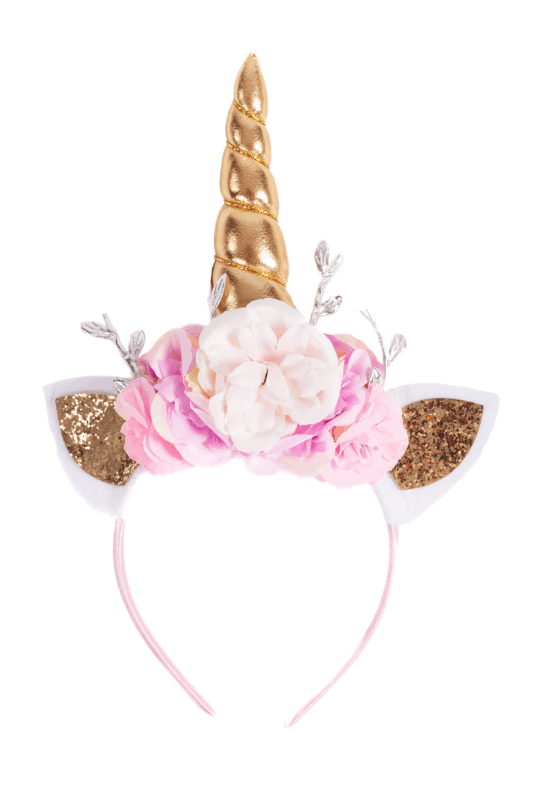 Eenhoorn Haarband Blaadjes Goud Diadeem Unicorn