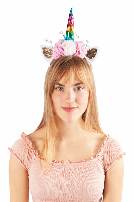 Eenhoorn Haarband Blaadjes Regenboog Diadeem Unicorn 2