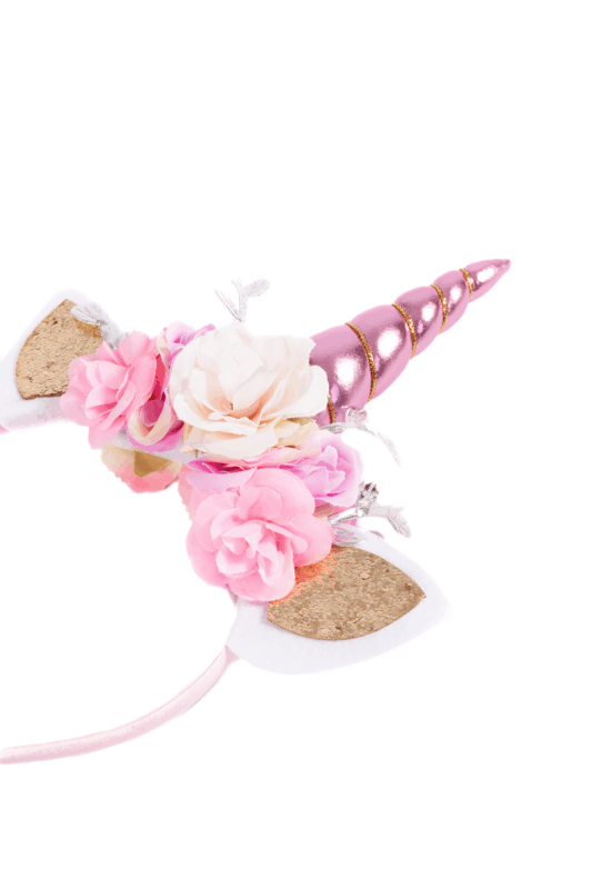 Eenhoorn Haarband Blaadjes Roze Diadeem Unicorn 1