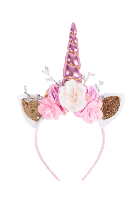 Eenhoorn Haarband Blaadjes Roze Diadeem Unicorn