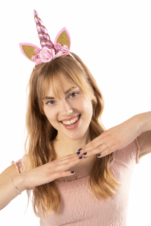 Eenhoorn Haarband Elastiek Roze Diadeem Unicorn 4