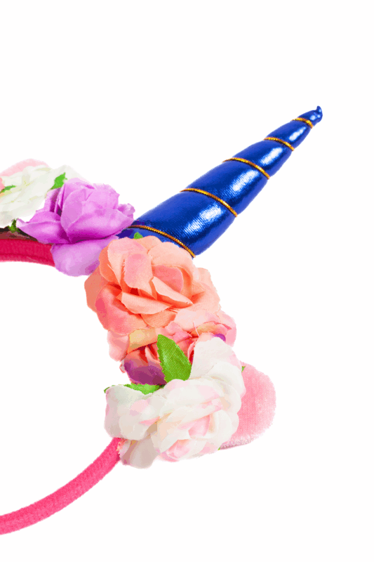 Eenhoorn Haarband Roze Band Blauw Diadeem Unicorn 2