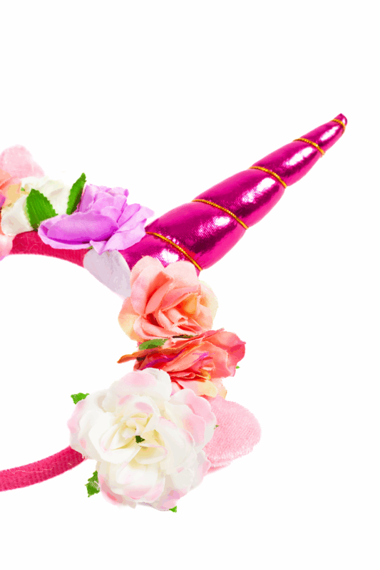 Eenhoorn Haarband Roze Band Donkerroze Diadeem Unicorn 2