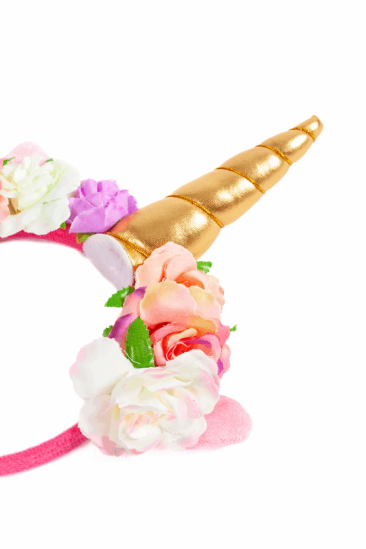 Eenhoorn Haarband Roze Band Goud Diadeem Unicorn 2