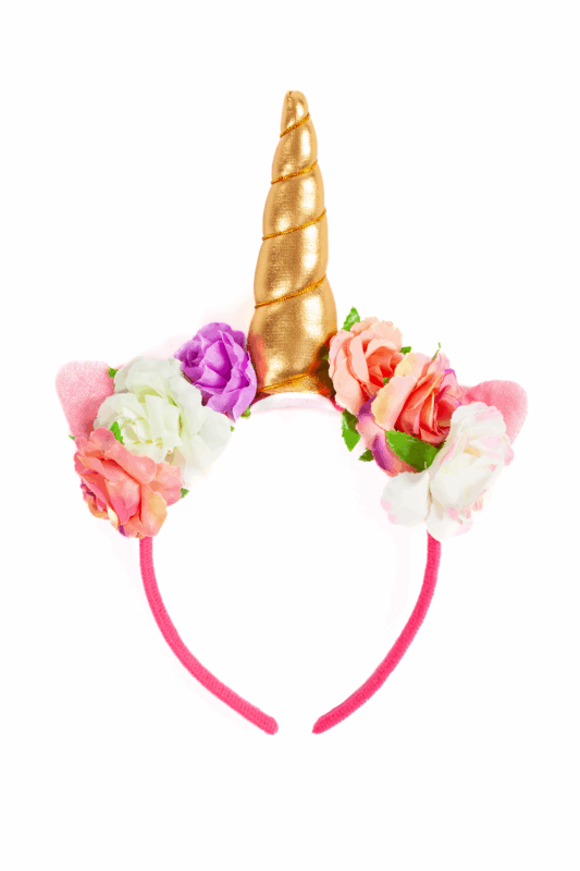 Eenhoorn Haarband Roze Band Goud Diadeem Unicorn