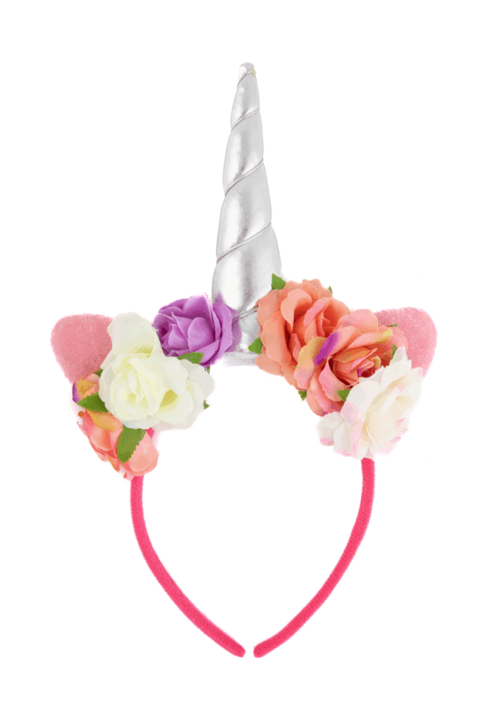Eenhoorn Haarband Roze Band Zilver Diadeem Unicorn