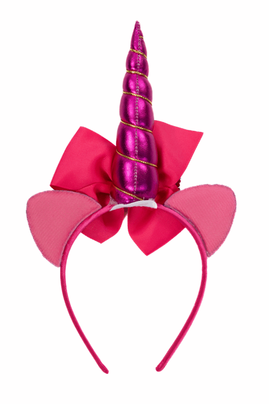 Eenhoorn Haarband Strik Fuchsia Pailletten Diadeem Unicorn 1