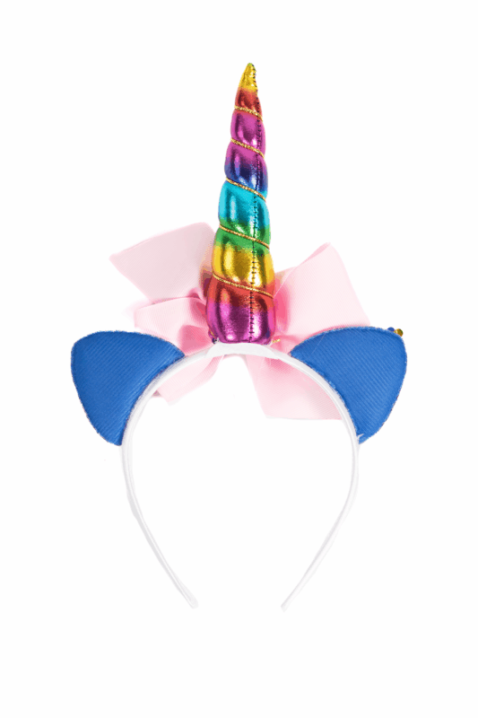 Eenhoorn Haarband Strik Regenboog Pailletten Diadeem Unicorn 1