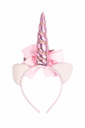 Eenhoorn Haarband Strik Roze Pailletten Diadeem Unicorn 1