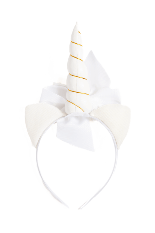 Eenhoorn Haarband Strik Wit Roze Pailletten Diadeem Unicorn 1