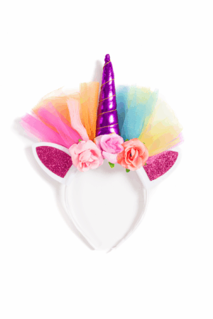 Eenhoorn Haarband Tule Paars Regenboog Diadeem Unicorn