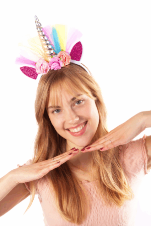 Eenhoorn Haarband Tule Zilver Regenboog Diadeem Unicorn 4