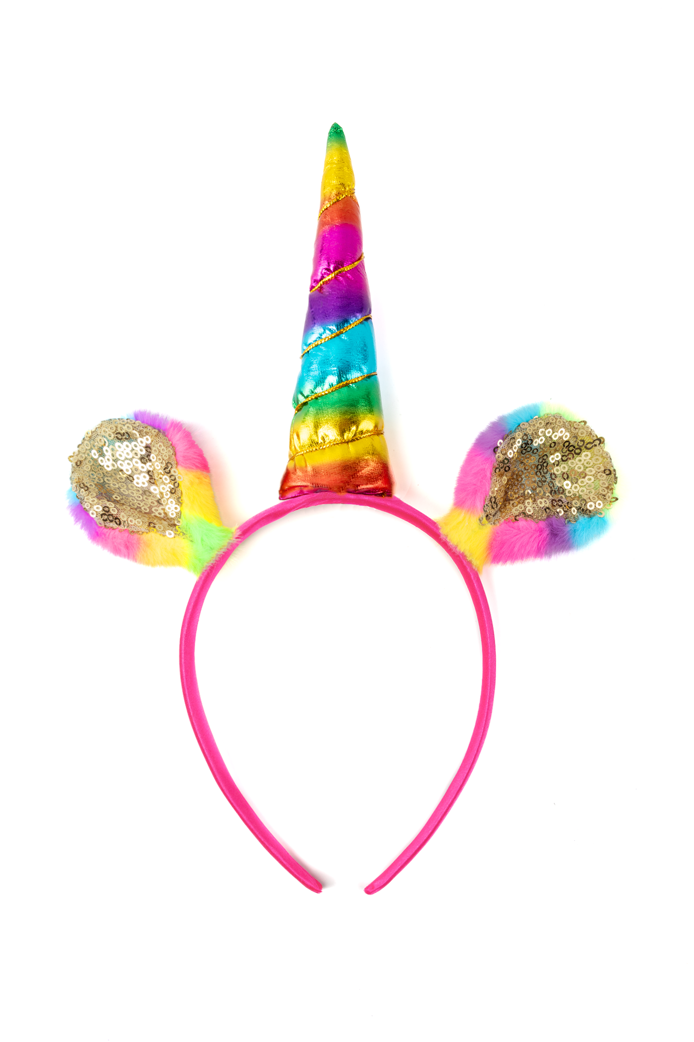 Eenhoorn Haarband Unicorn Diadeem Regenboog Pluche Goud Pailletten