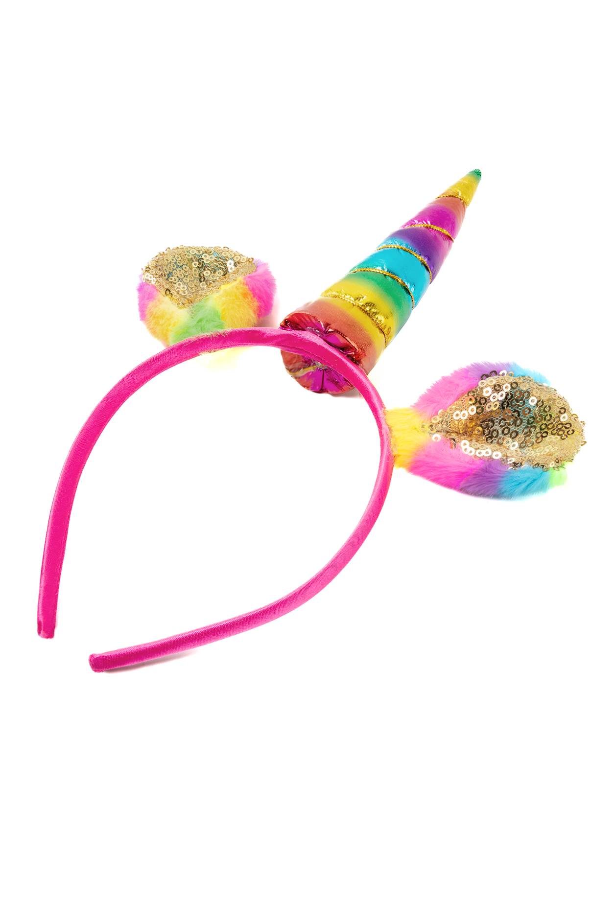 Eenhoorn Haarband Unicorn Diadeem Regenboog Pluche Goud Pailletten