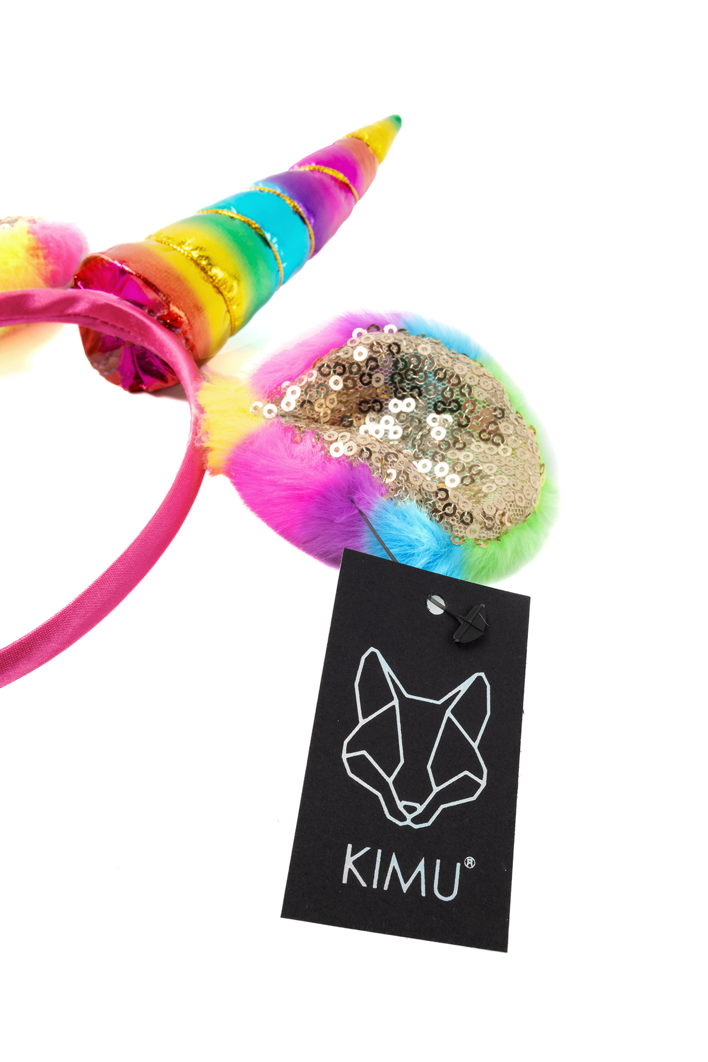 Eenhoorn Haarband Unicorn Diadeem Regenboog Pluche Goud Pailletten