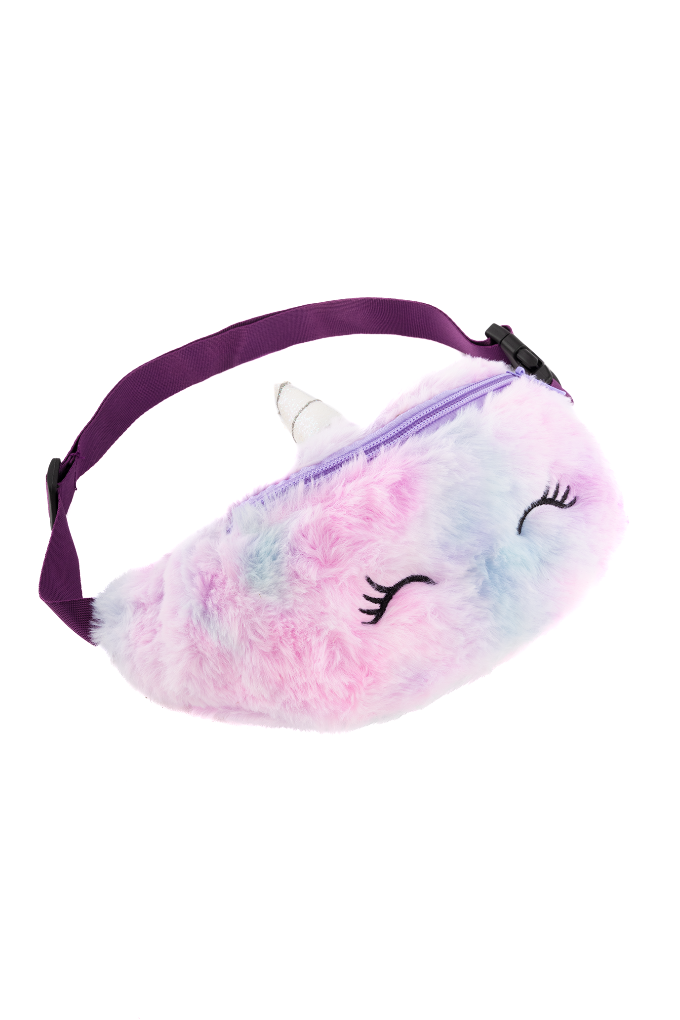 Eenhoorn Heuptas Donkerpaars Wimpers Hoorn Unicorn Pluche
