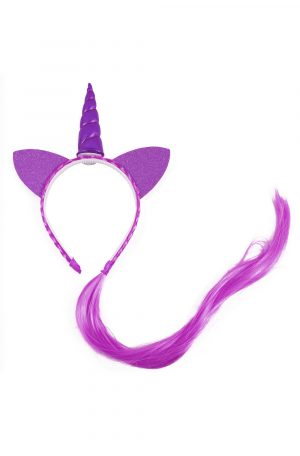 Eenhoorn haarband paars haar unicorn diadeem
