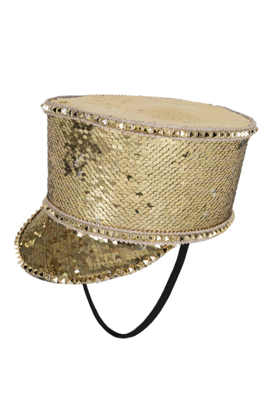 Fanfare Hoed Goud Pailletten Harmonie Katoen Muziekkorps Paradehoed Majorette Showband