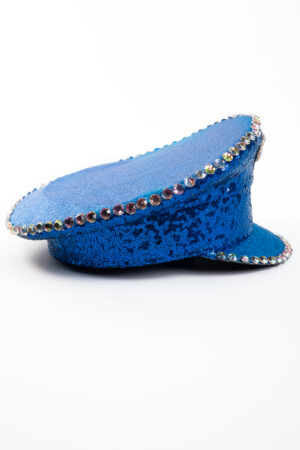 Festival Kapiteinspet Blauw Glitters Pailletten Sequin 3