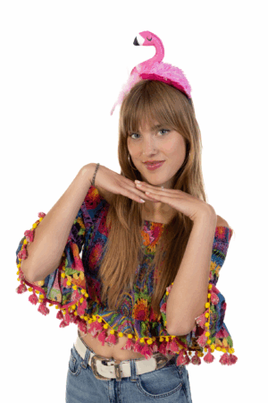 Flamingo Haarband Roze Vogel Tropisch Jungle Diadeem 2