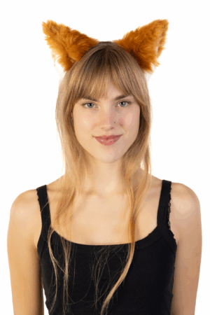 Furry Grote Oren Haarband Bruin Oranje Kat Poes Vos Diadeem
