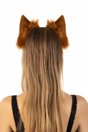 Furry Oren Haarband Bruin Kat Poes Vos Diadeem Oortjes Dons Dieren 2