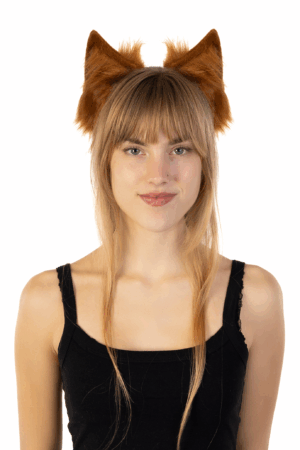 Furry Oren Haarband Bruin Kat Poes Vos Diadeem Oortjes Dons Dieren