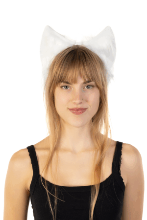 Furry Oren Haarband Wit Kat Poes Vos Diadeem Oortjes Dons Dieren