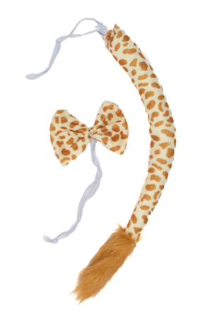 Giraf Haarband Set Oren Staart Diadeem Lichtbruin Geel Giraffe Girafprint 1