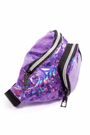 Glitter heuptasje paars holografisch voorvakje 2