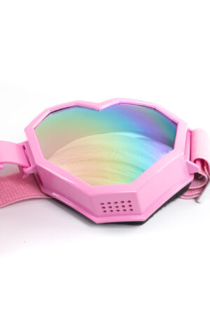 Goggles Hartjes Bril Steampunk Roze Regenboog Spiegelglazen 1